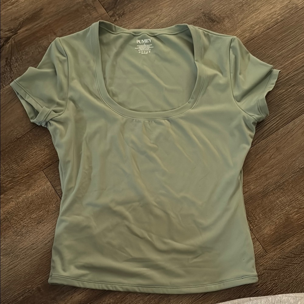 Fitted Green Short Sleeve Tee